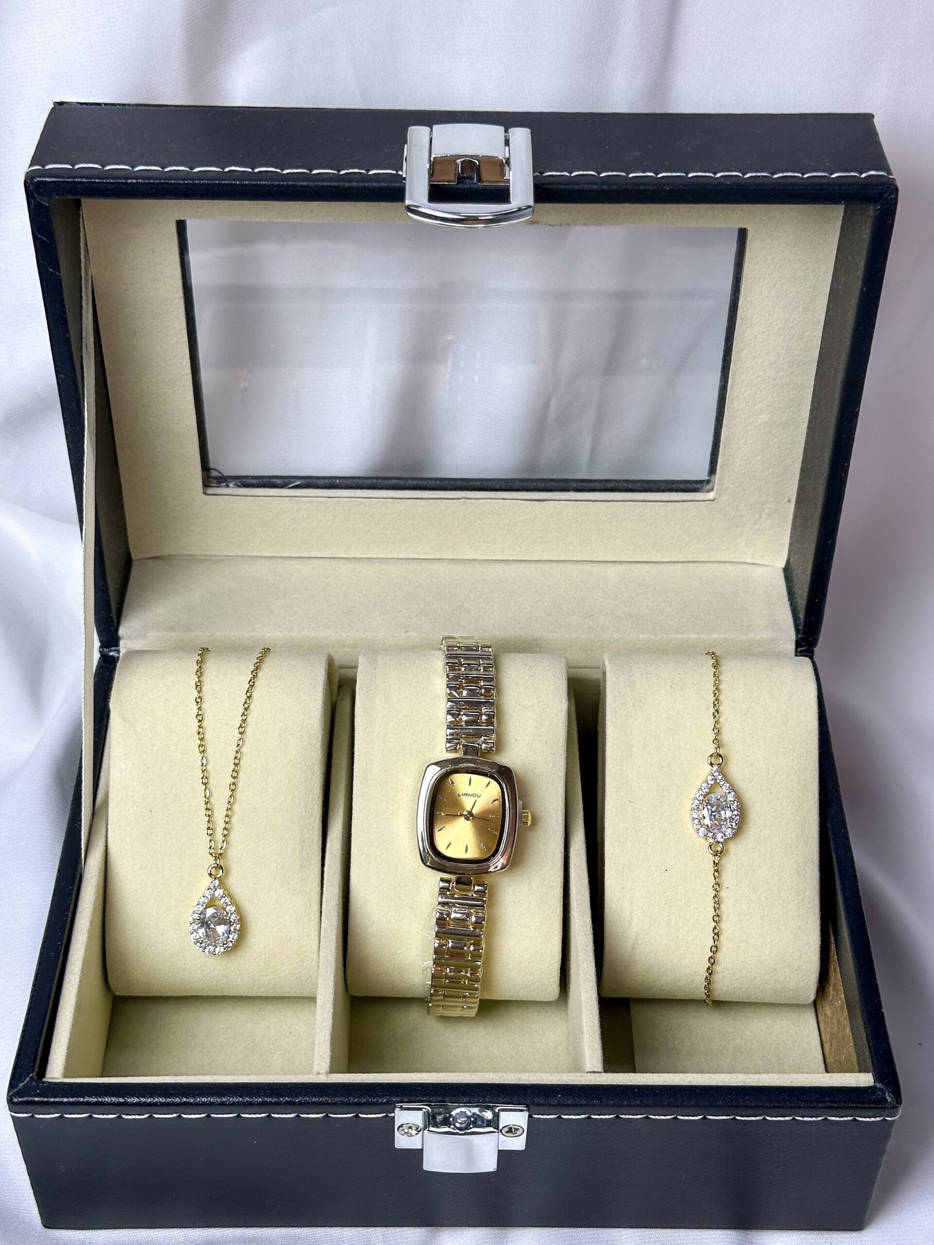 Golden Teardrop Elegance